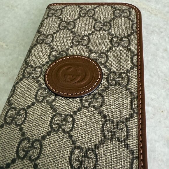 GUCCI GG Bi-fold Wallet Folio iPhone 15 Case 760184 - Picture 8 of 12